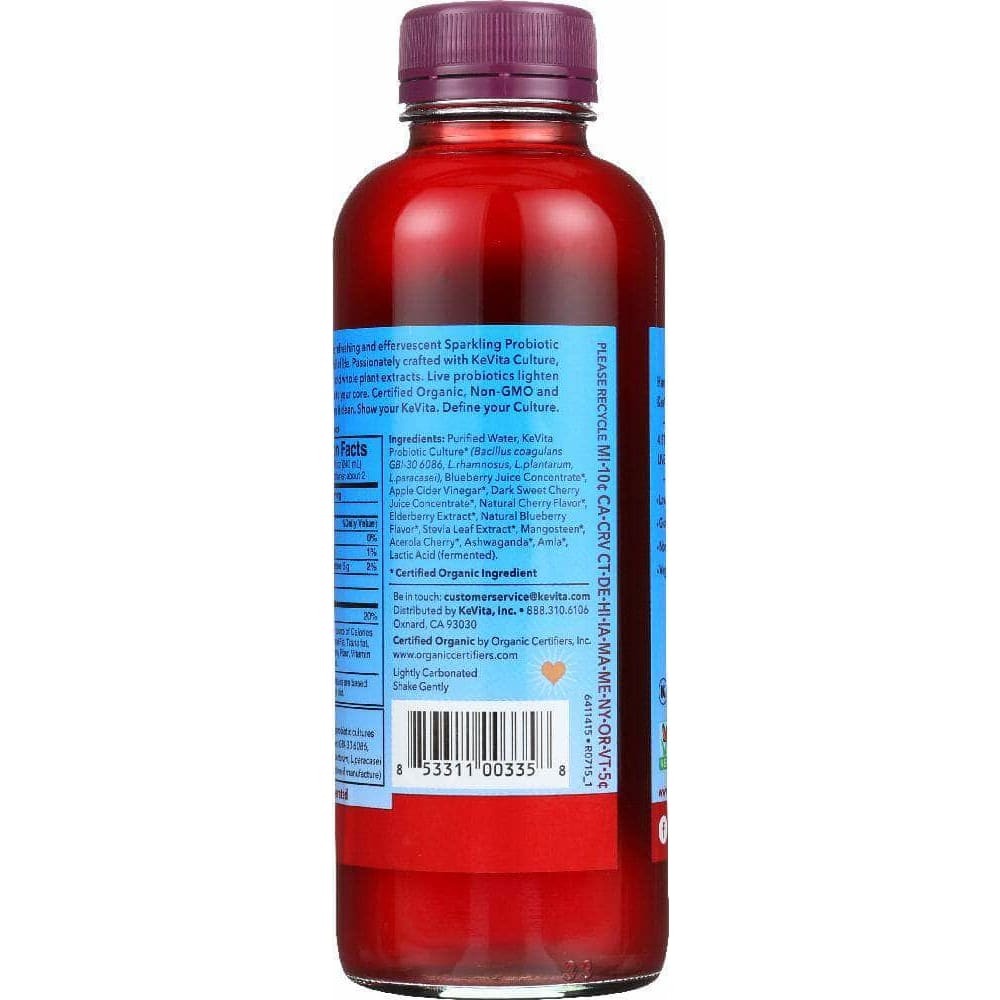 Kevita Kevita Sparkling Probiotic Blueberry Cherry Drink, 15.20 oz