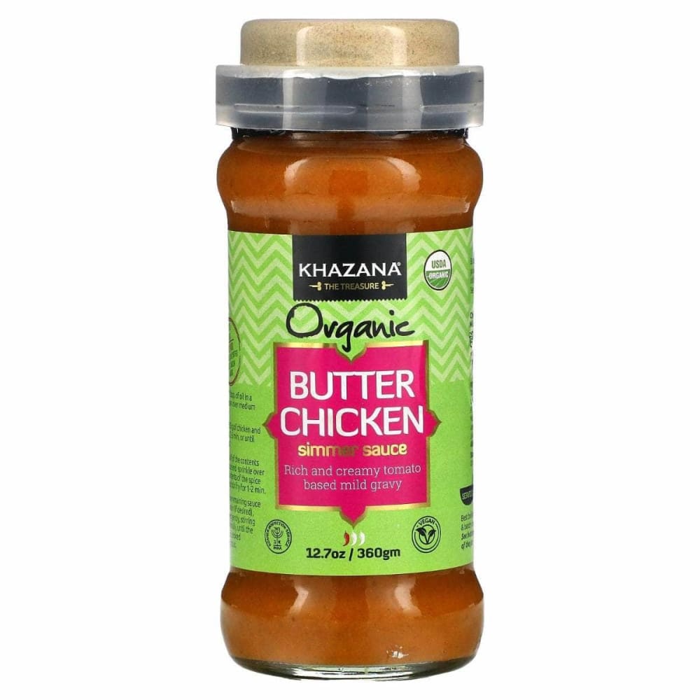 KHAZANA KHAZANA Organic Butter Chicken Simmer Sauce With Spice Cap, 12.7 oz