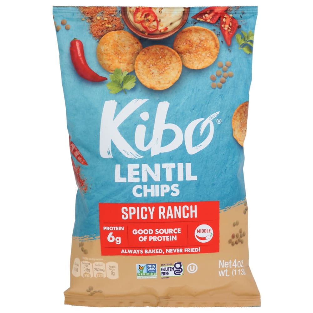 KIBO: Spicy Ranch Lentil Chips 4 oz (Pack of 5) - KIBO