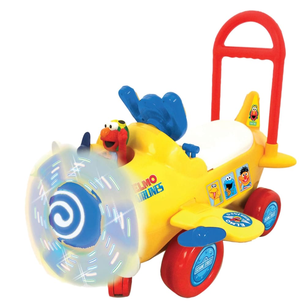 Kiddieland Sesame Street Elmo’s Plane Light & Sound Activity Ride-On - Home/Toys/Outdoor Play/Trikes Push & Pedal Ride-ons/ - Unbranded