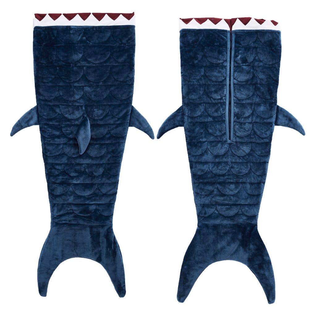 Kids’ 5-lb. Shark Fishtail Weighted Blanket (Gray or Navy) - Kids’ Blankets - Kids’
