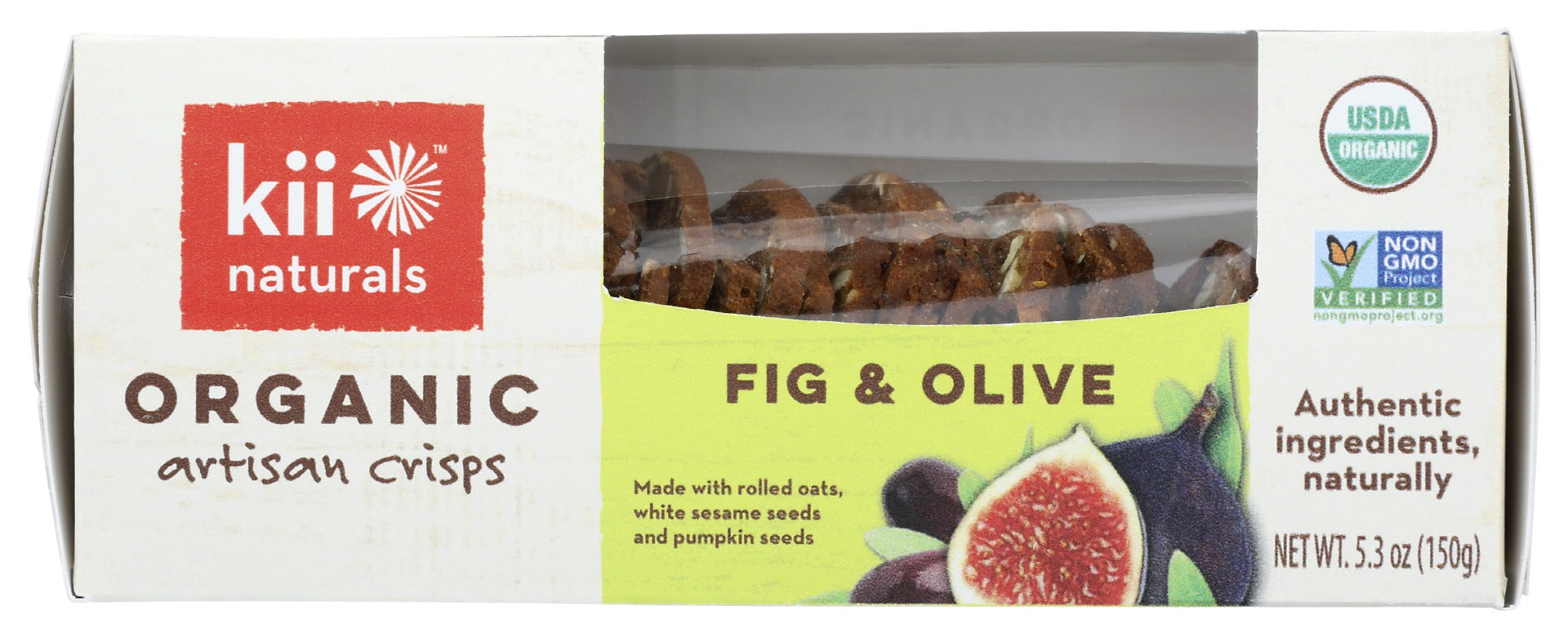 KII NATURALS: Fig Olive Organic Artisan Crisps 5.3 oz (Pack of 4) - Grocery > Snacks > Crackers > Crispbreads & Toasts - KII NATURALS
