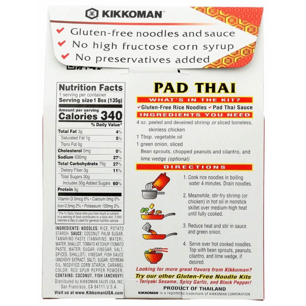 KIKKOMAN Kikkoman Kit Noodle Pad Thai, 4.8 Oz