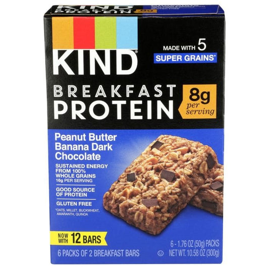 KIND: Breakfast Protein Bar Peanut Butter Banana Dark Chocolate 10.58 OZ (Pack of 3) - Grocery > Breakfast > Breakfast Foods - KIND