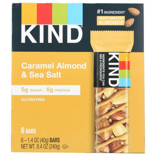 KIND KIND Caramel Almond And Sea Salt 6 Count Bars, 8.4 oz