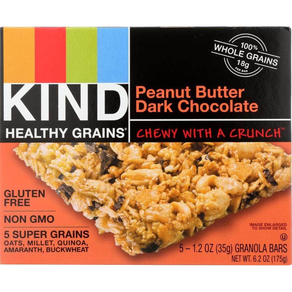 Kind Kind Healthy Grains Granola Bars Peanut Butter Dark Chocolate 5 Count, 6.2 oz