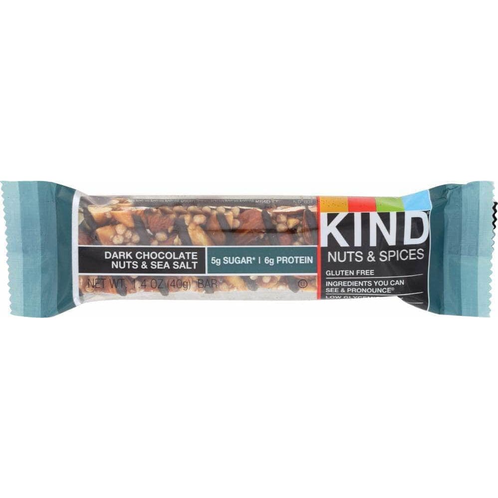 Kind Kind Nuts and Spices Bar Dark Chocolate Nuts and Sea Salt, 1.4 oz
