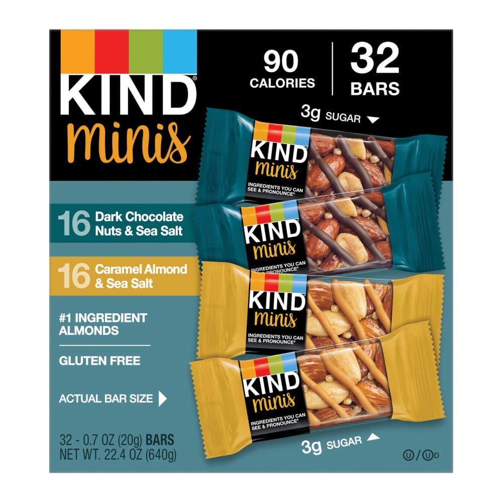 Kind Snacks Minis Variety Pack 32 ct./0.7 oz. - Kind