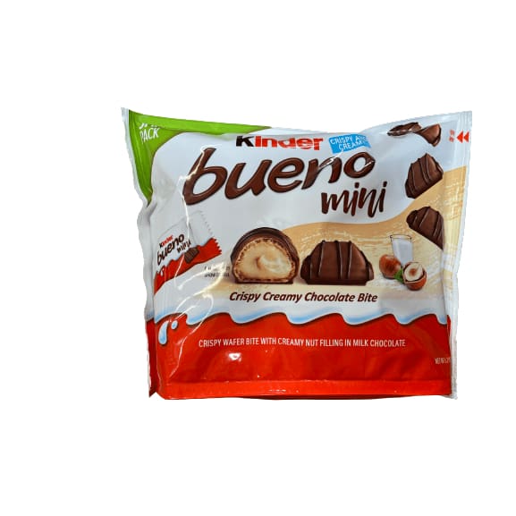 Kinder Bueno Kinder Bueno Mini Crispy Creamy Milk Chocolate Bites, Individually Wrapped Pieces, 5.7 oz Share Pack