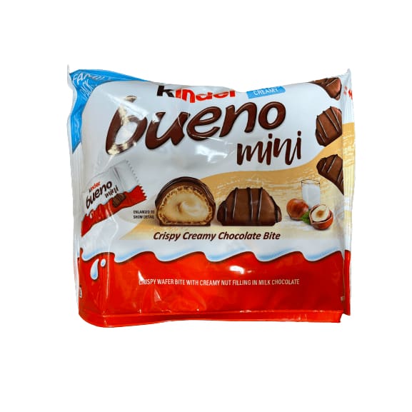 Kinder Bueno Kinder Bueno Mini Crispy Creamy Milk Chocolate Bites, Individually Wrapped Pieces, 9.5 oz Family Pack