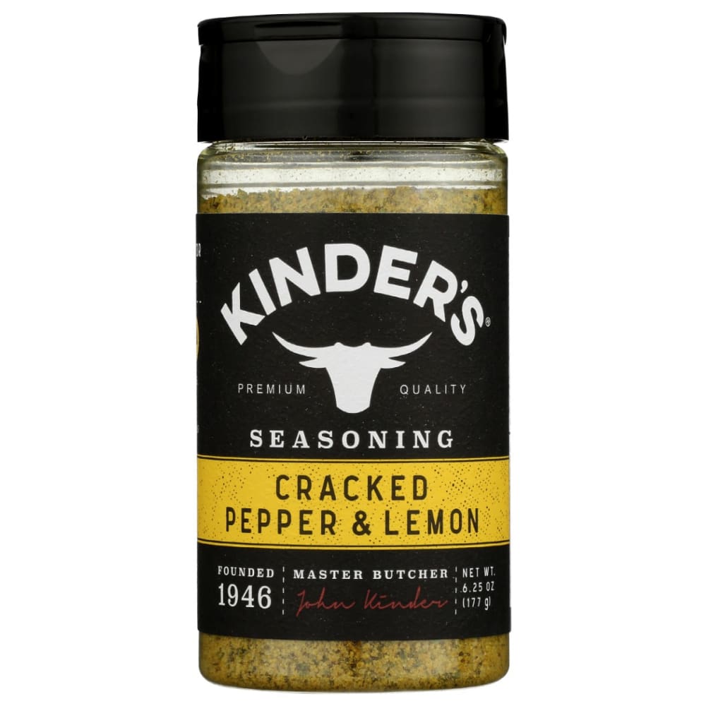 KINDERS: Rub Cracked Ppr Lemon 6.75 OZ (Pack of 4) - Grocery > Cooking & Baking > Extracts Herbs & Spices - KINDERS