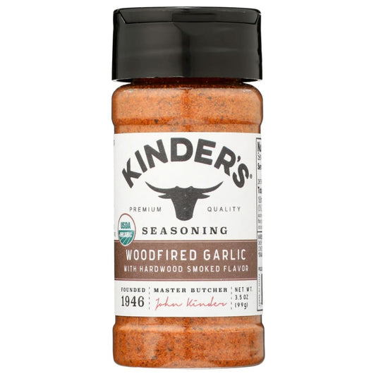 KINDERS: Ssng Garlic Woodfire Org 3.5 OZ (Pack of 5) - Grocery > Cooking & Baking > Extracts Herbs & Spices - KINDERS
