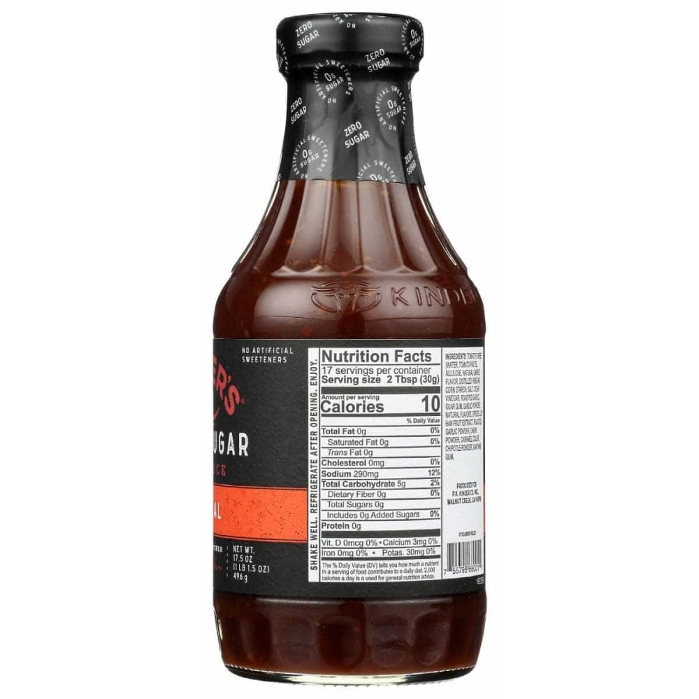 KINDERS Kinders Zero Sugar Original Bbq Sauce, 17.5 Oz
