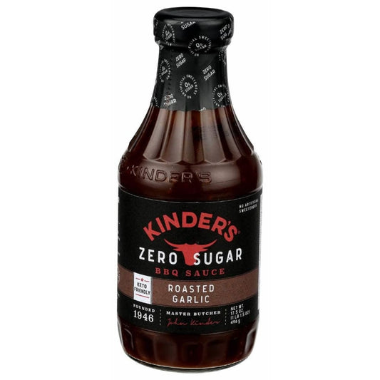 KINDERS Kinders Zero Sugar Roasted Garlic Bbq Sauce, 17.5 Oz