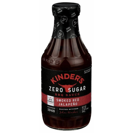 KINDERS Kinders Zero Sugar Smoked Red Jalapeno Bbq Sauce, 17.5 Oz