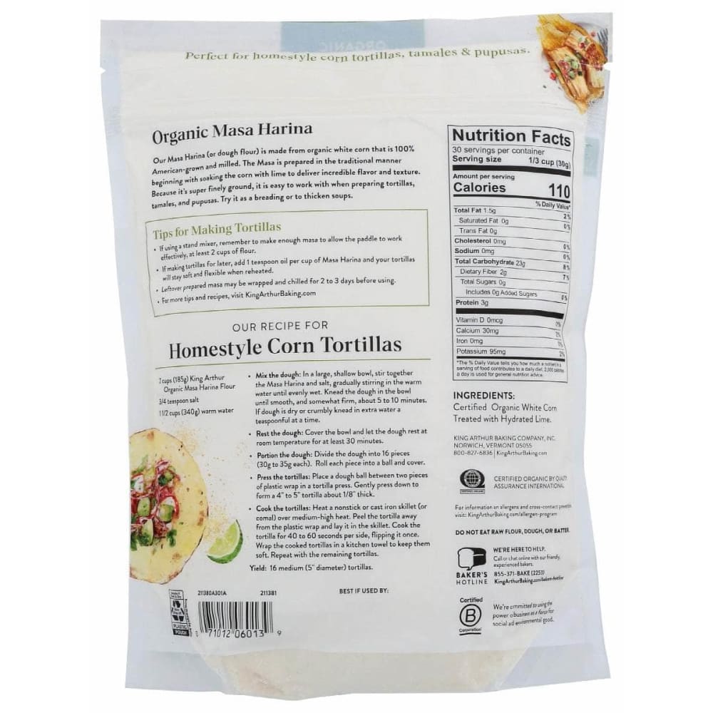 KING ARTHUR King Arthur Flour Masa Harina, 32 Oz