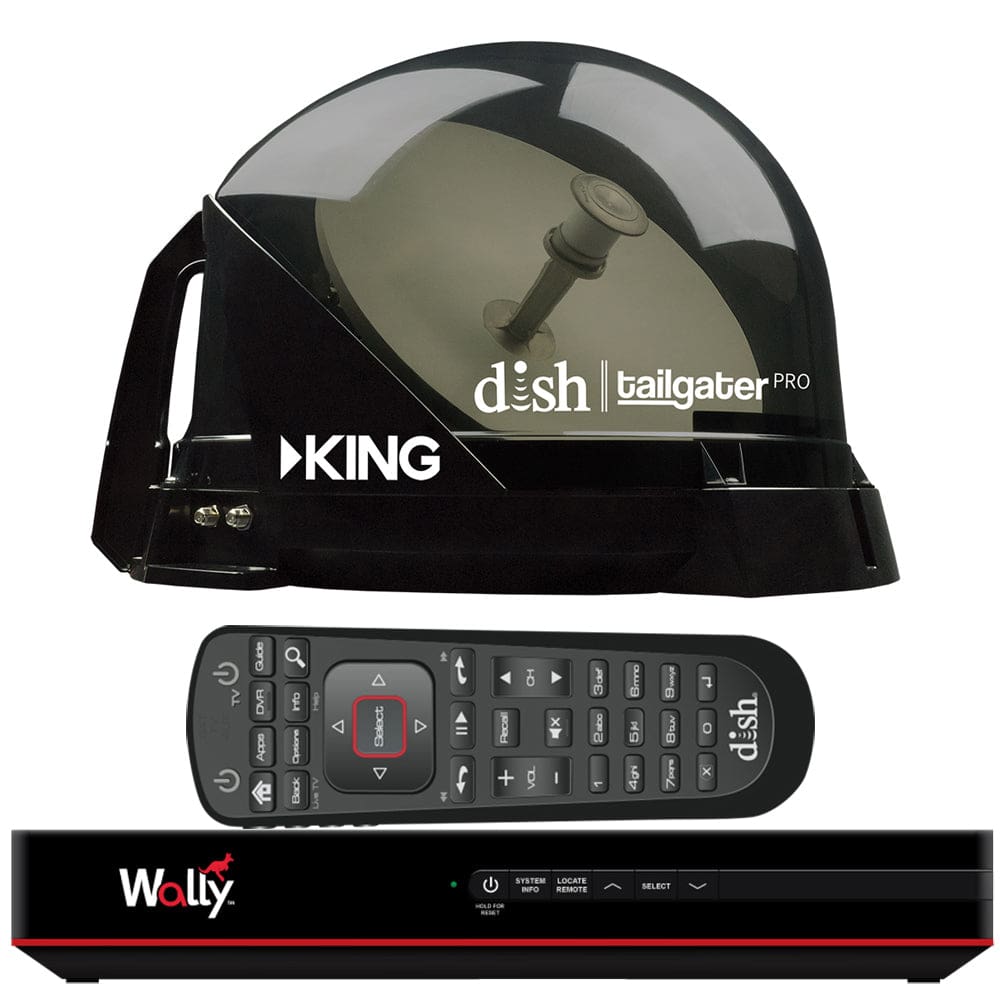 KING DISH® Tailgater® Pro Premium Satellite Portable TV Antenna w/ DISH® Wally® HD Receiver - Automotive/RV | Satellite TV