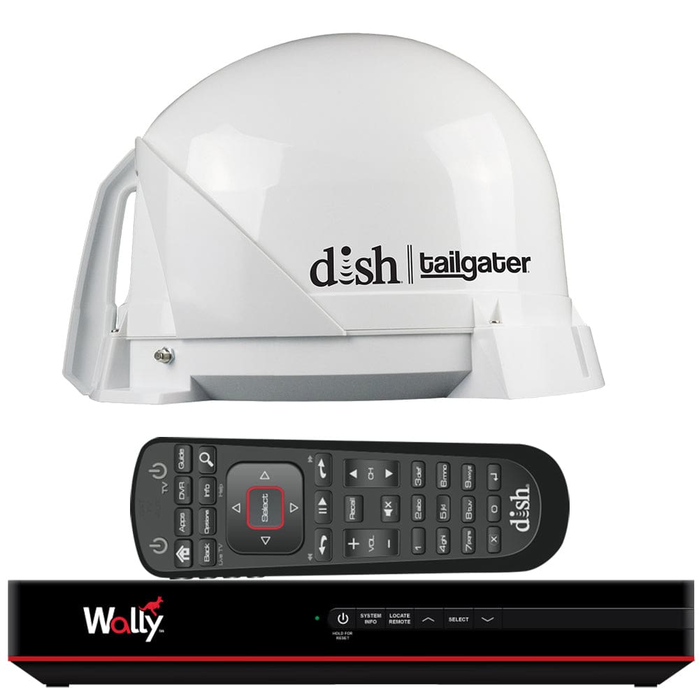 KING DISH® Tailgater® Satellite TV Antenna Bundle w/ DISH® Wally® HD Receiver & Cables - Automotive/RV | Satellite TV Antennas,Entertainment