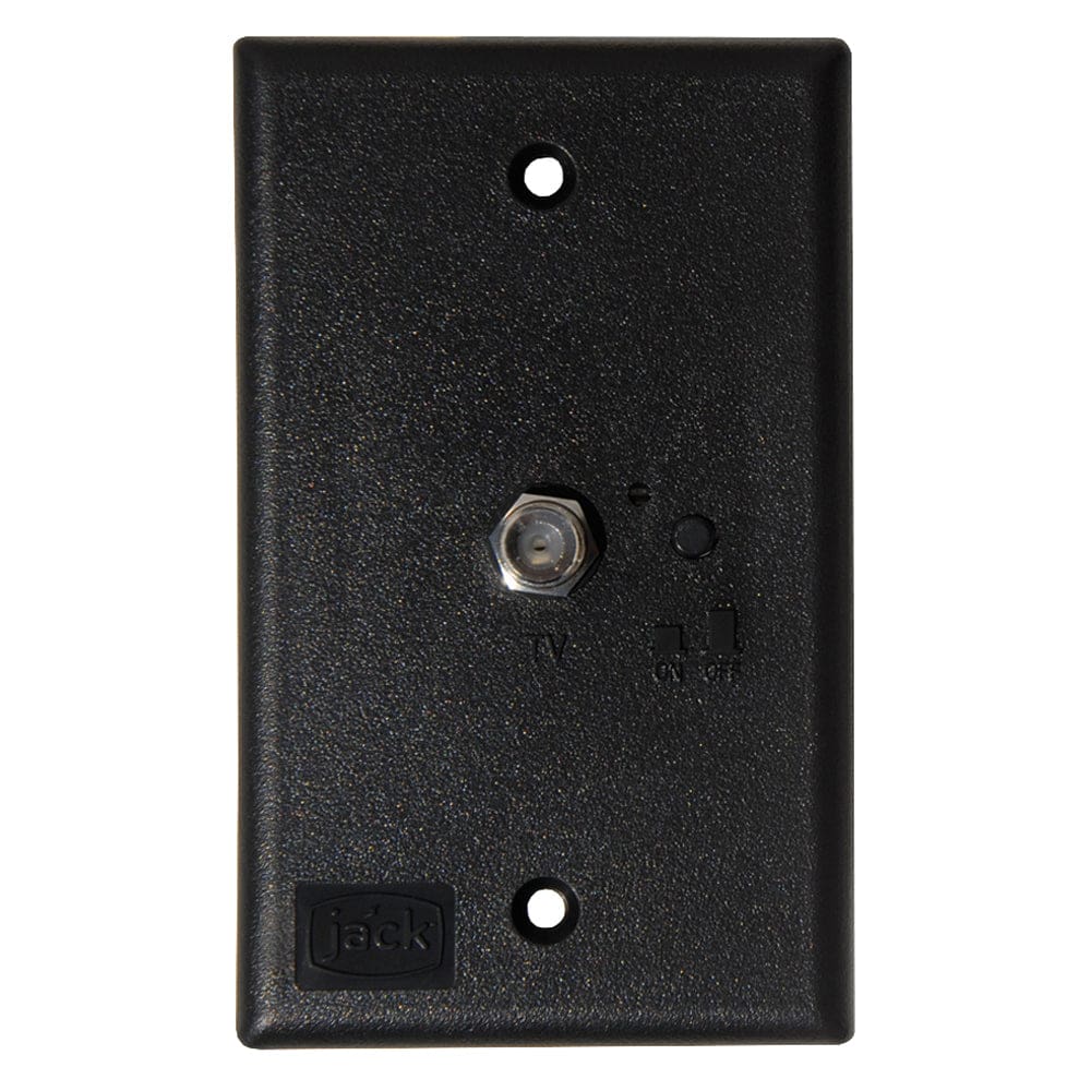 KING Jack PB1001 TV Antenna Power Injector Switch Plate - Black - Entertainment | Over-The-Air TV Antennas - KING