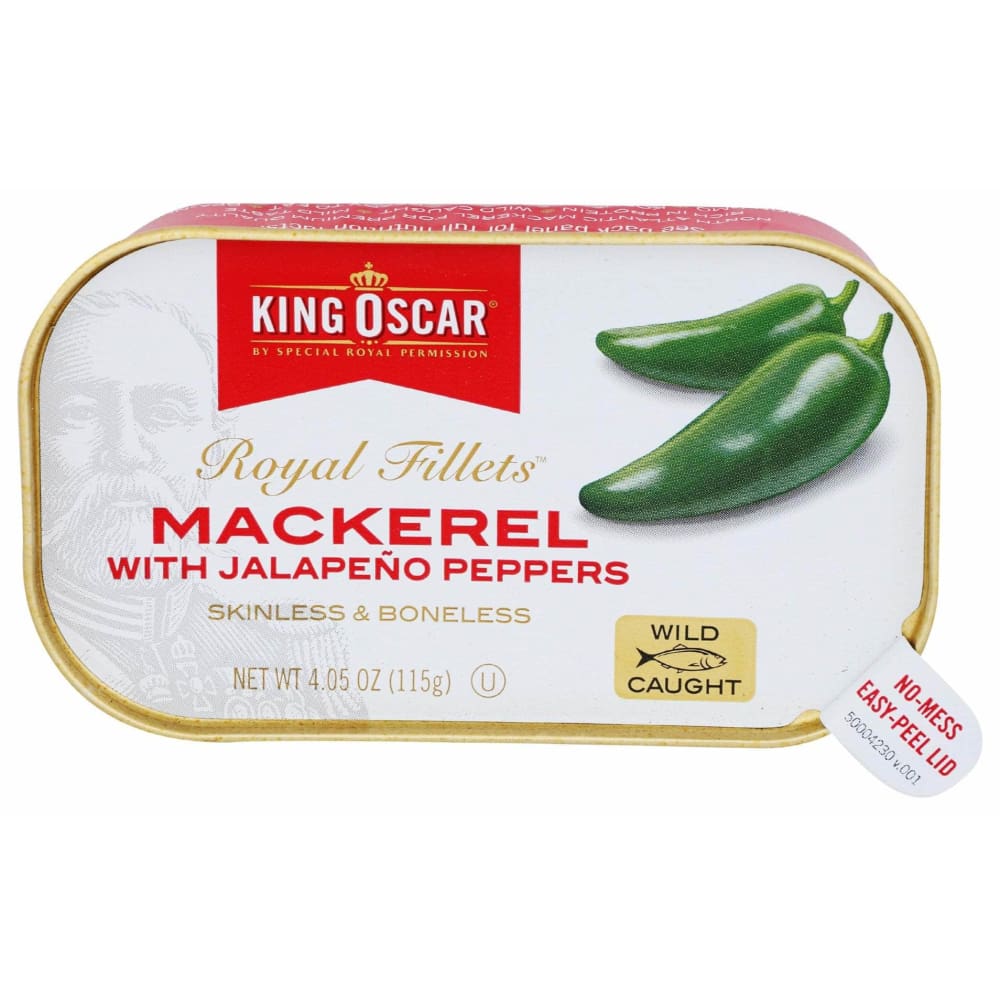 KING OSCAR King Oscar Mackerel Fillet Jalapeno Peppers, 4.05 Oz