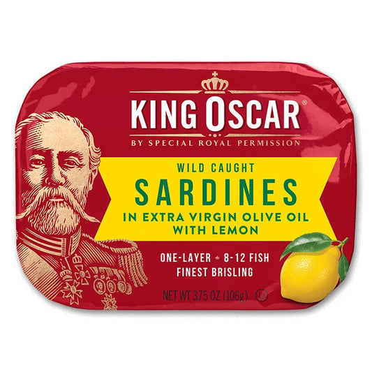 KING OSCAR: Sardine 1 Layer Evoo Lemon 3.75 OZ (Pack of 5) - Grocery > Pantry > Meat Poultry & Seafood - KING OSCAR