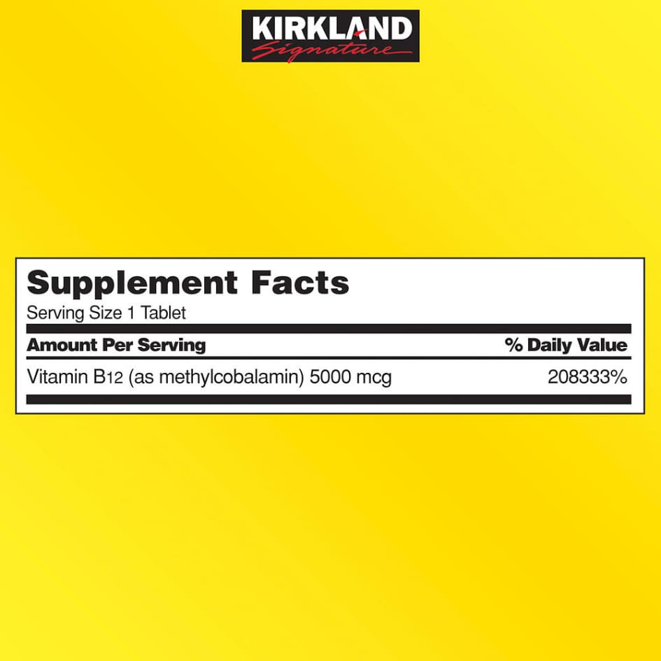 Kirkland Signature Quick Dissolve B-12 5000 mcg. 300 Tablets - Adult Multi & Letter Vitamins - Kirkland Signature