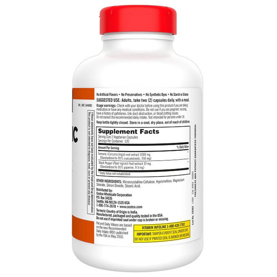 Kirkland Signature Turmeric 1000 mg 240 Capsules - Herbal Supplements - Kirkland Signature
