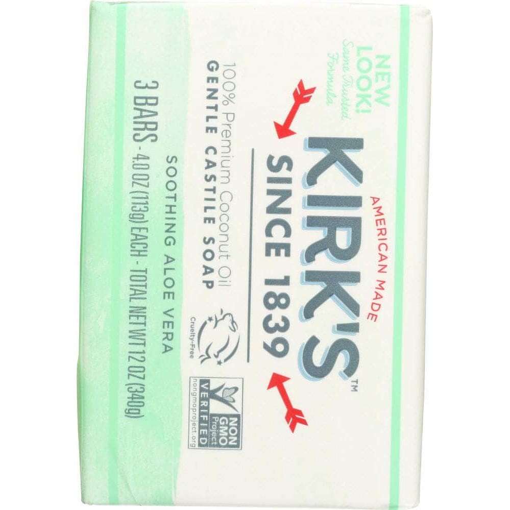 KIRKS Kirks Aloe Vera Castile Bar Soap 3 Pack, 12 Oz