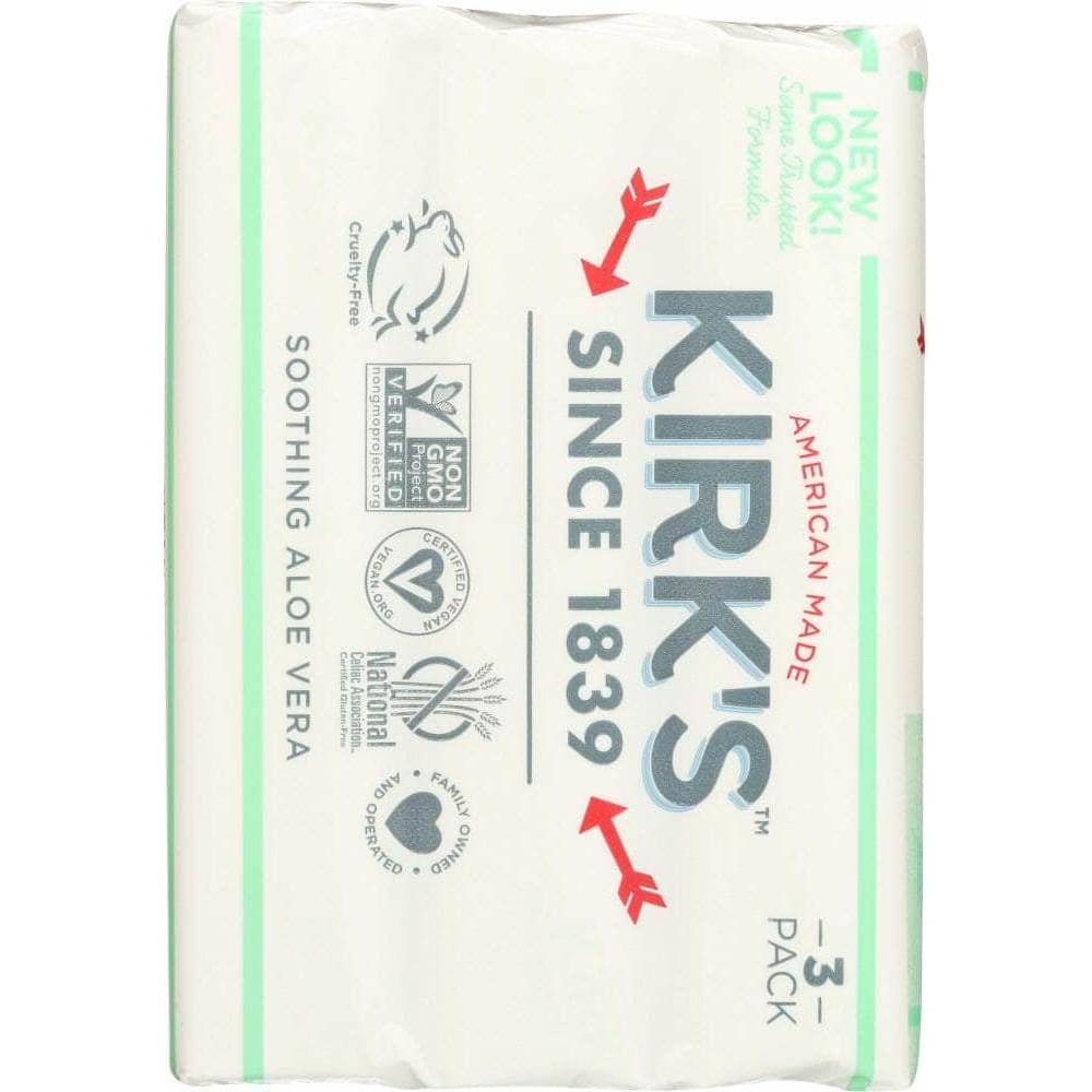 KIRKS Kirks Aloe Vera Castile Bar Soap 3 Pack, 12 Oz