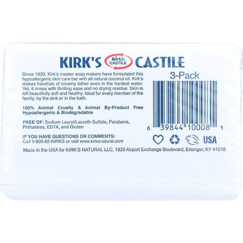 KIRKS Kirk'S Natural Original Coco Castile Soap 3X4Oz Bars, 12 Oz