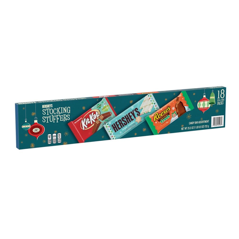 KIT KAT HERSHEY’S and REESE’S Milk Chocolate and White Creme Assortment Candy Christmas Box (25.5 oz. 18 ct.) - Chocolate Candy - ShelHealth