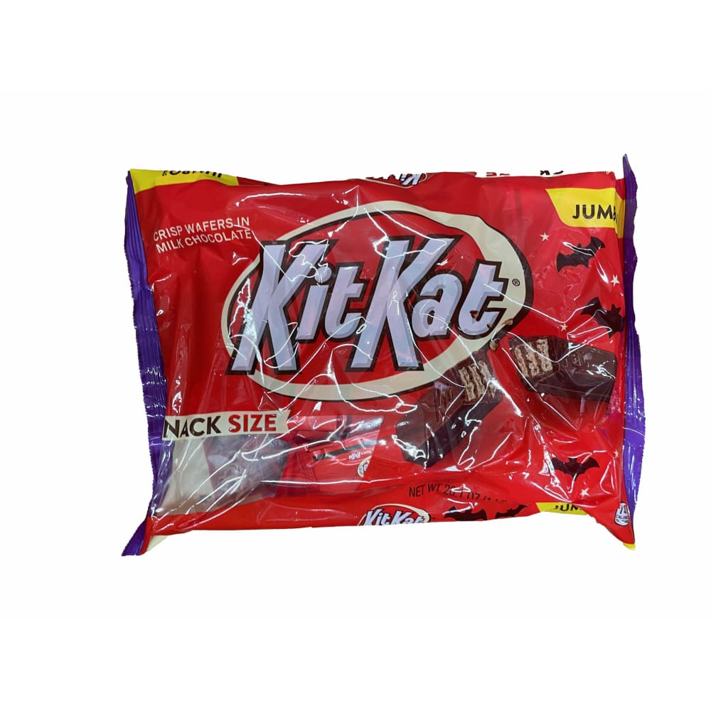KITKAT KIT KAT, Milk Chocolate Snack Size Wafer Candy Bars, Halloween, 20.1 oz, Jumbo Bag
