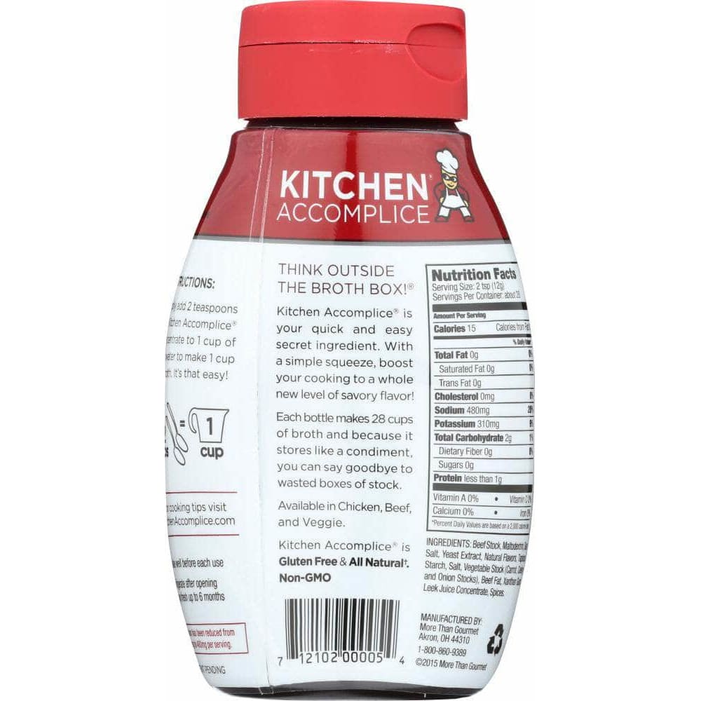 Kitchen Accomplice Kitchen Accomplice Beef Broth Concentrate Liquid, 12 oz