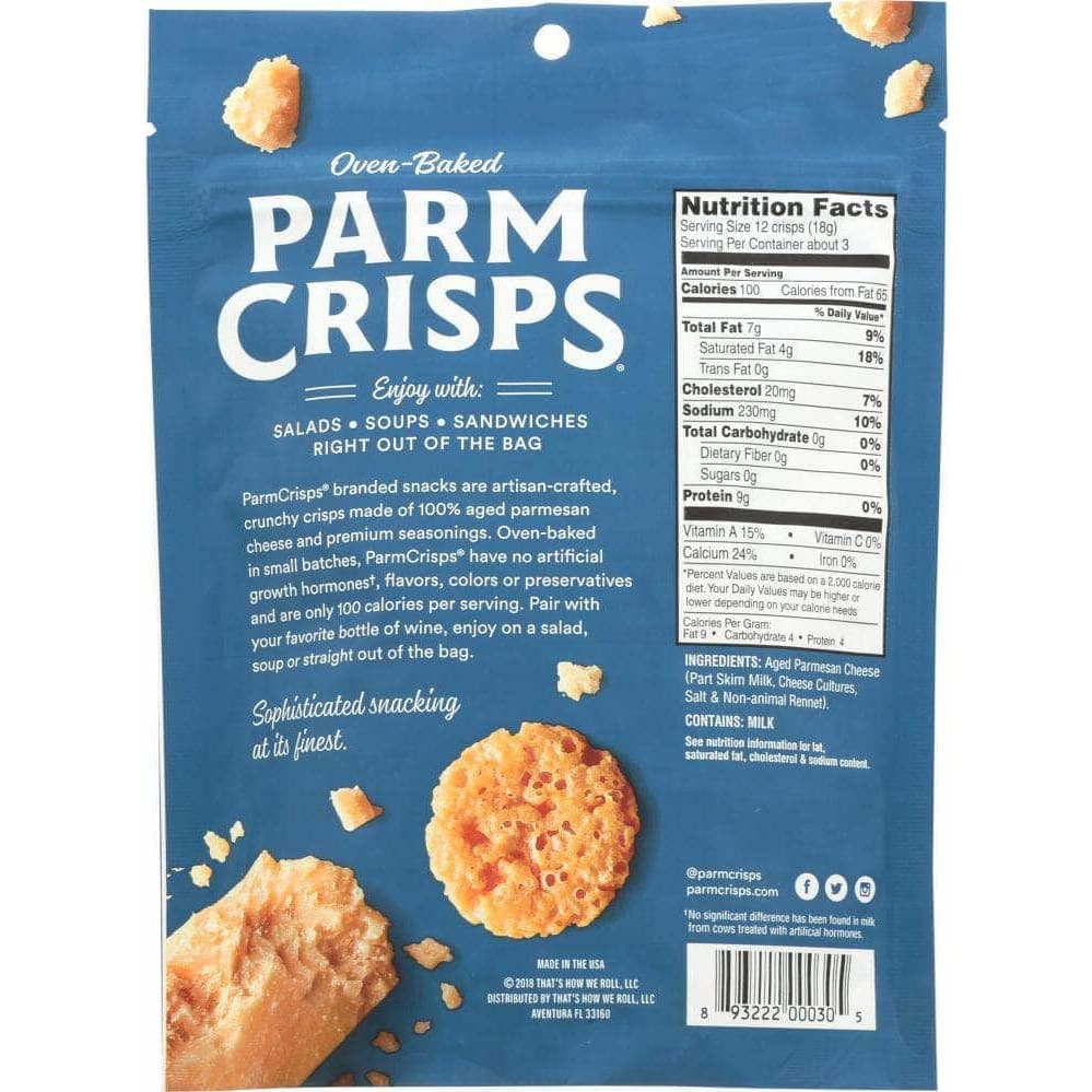 Parm Crisps Kitchen Table Bakers Cracker Crisp Parm Mini, 1.75 oz