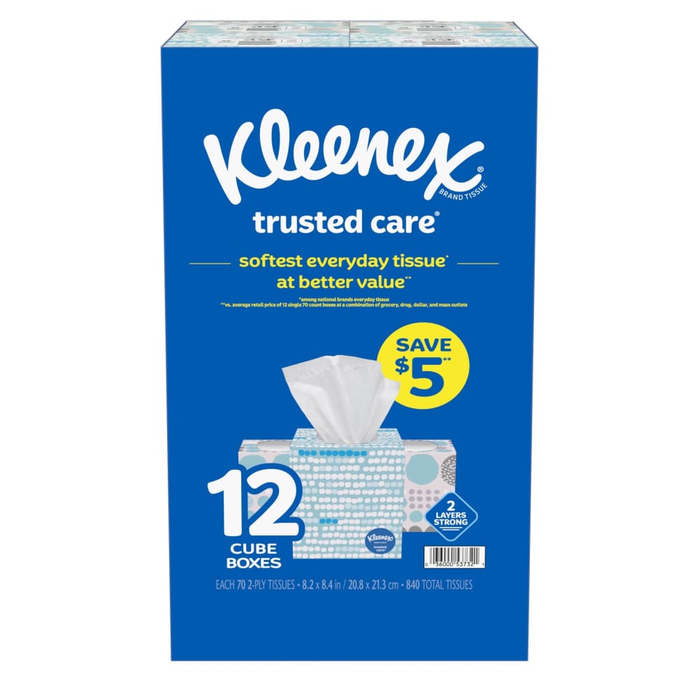 Kleenex Trusted Care Facial Tissues 12 ct. - Kleenex