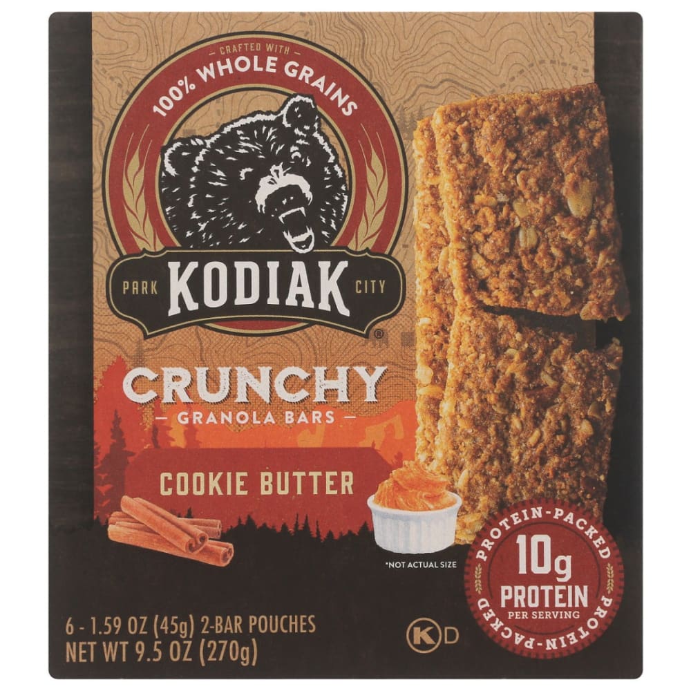 KODIAK: Cookie Butter Crunchy Granola Bars 9.5 oz (Pack of 4) - KODIAK