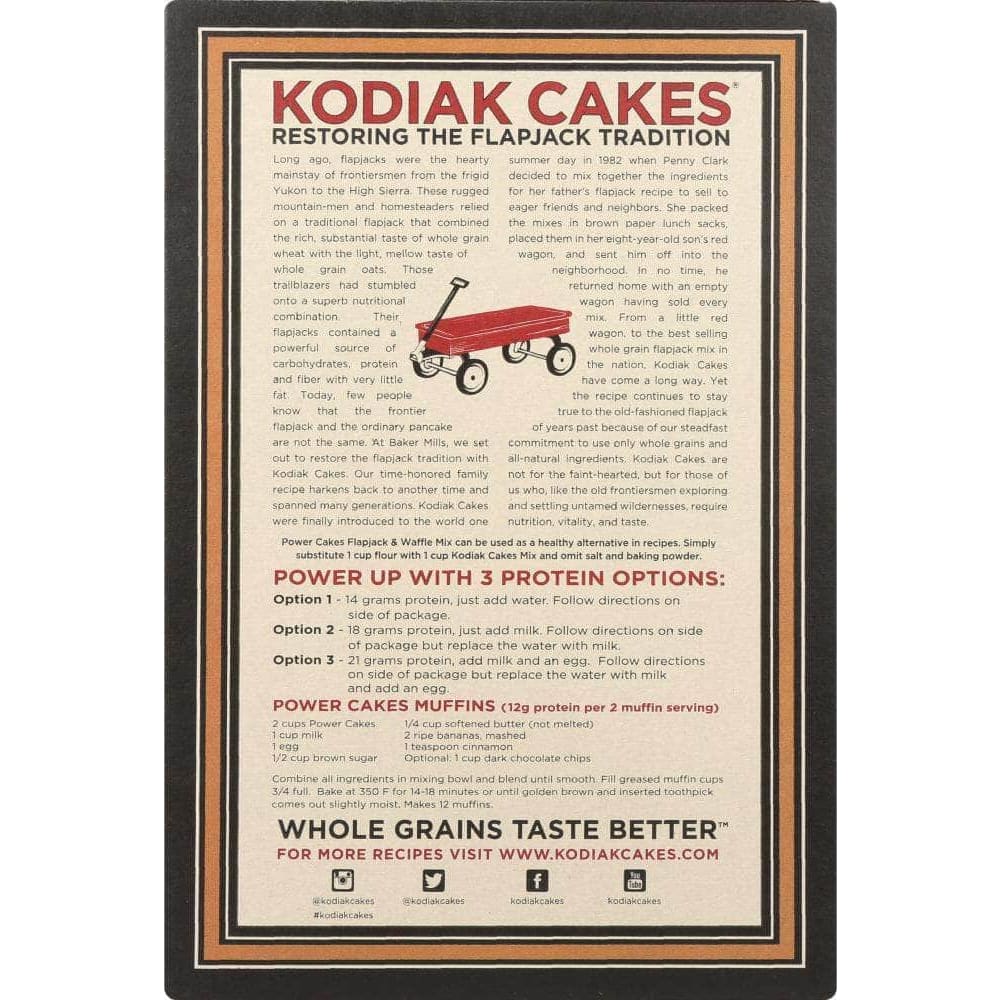 Kodiak Cakes Kodiak Mix Power Cakes Crunchy Peanut Butter Flapjack, 18 oz