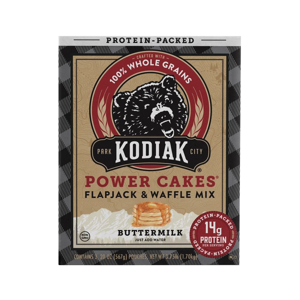 Kodiak Power Cakes Buttermilk Mix, 3 pk./20 oz. ShelHealth