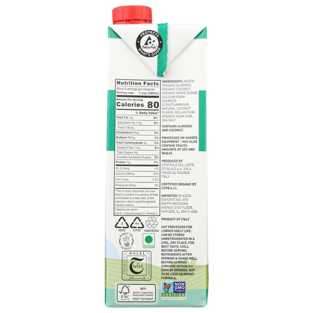 KOITA: Milk Almond Coconut 33.8 fo - Grocery > Dairy Dairy Substitutes and Eggs > Milk & Milk Substitutes - KOITA