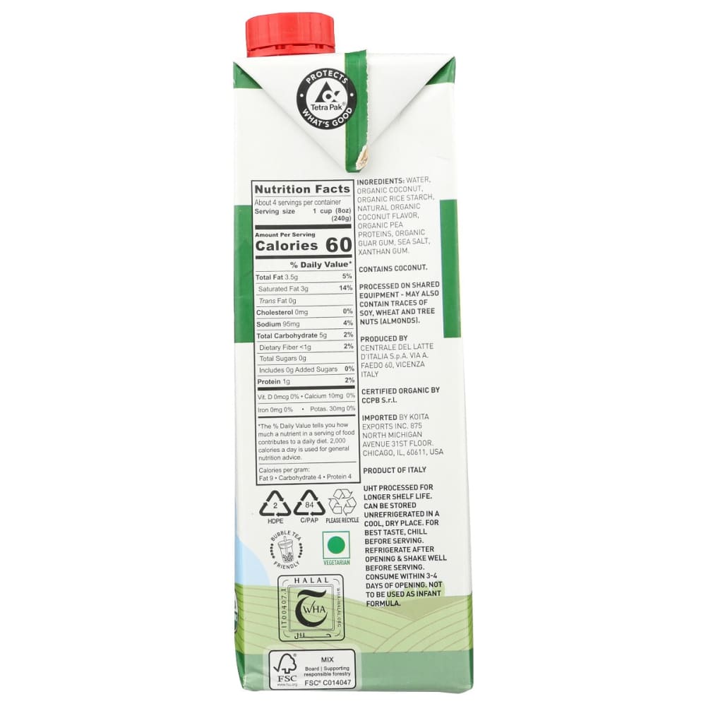 KOITA: Milk Coconut 33.8 fo - Grocery > Dairy Dairy Substitutes and Eggs > Milk & Milk Substitutes - KOITA