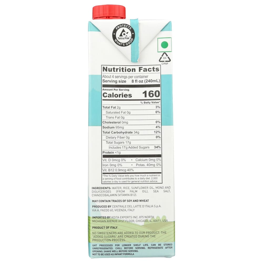 KOITA: Milk Rice 33.8 fo - Grocery > Dairy Dairy Substitutes and Eggs > Milk & Milk Substitutes - KOITA