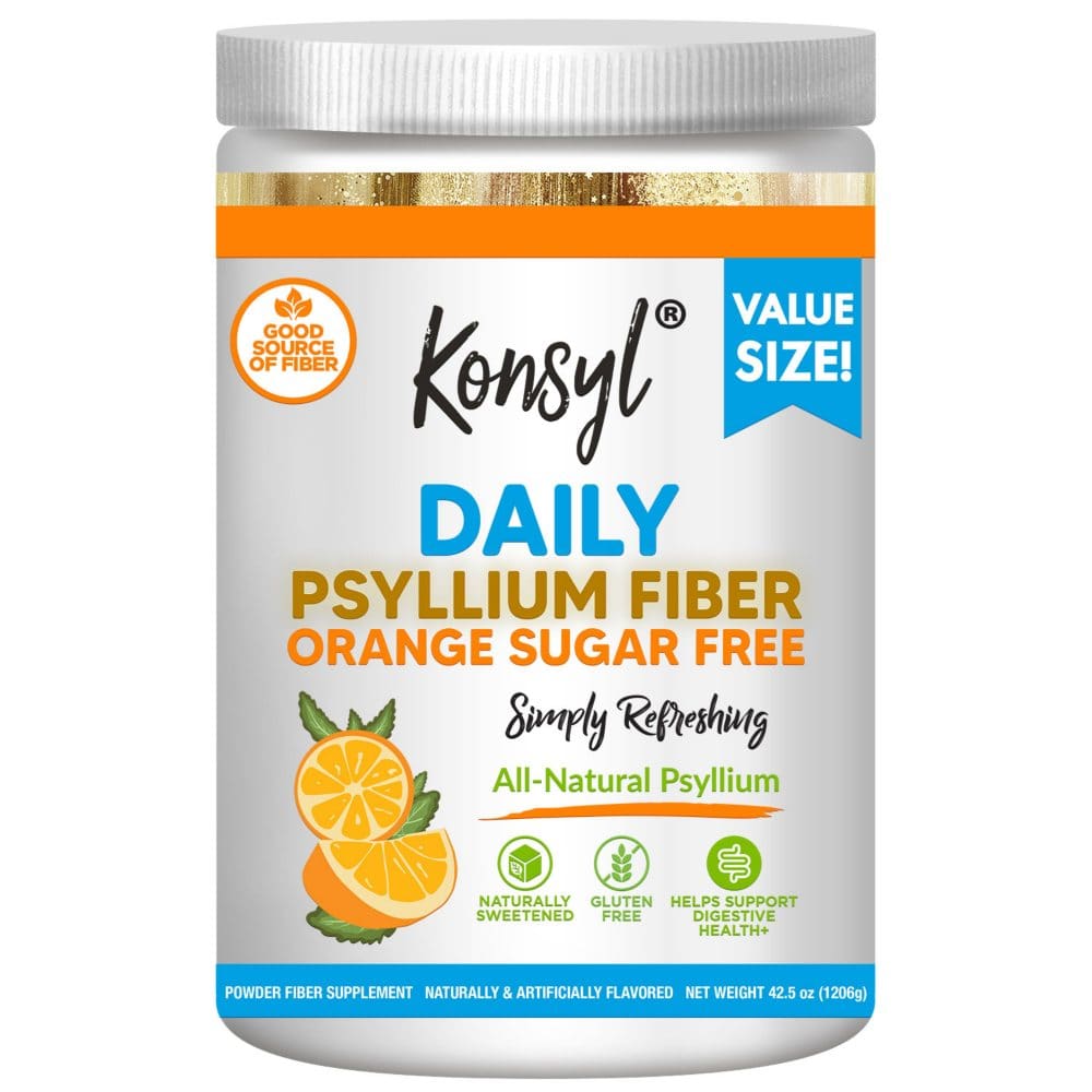 Konsyl Daily Psyllium Fiber Orange Sugar Free (208 Servings) - Probiotics & Fiber - Konsyl