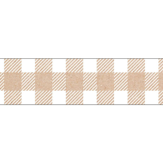 Kraft Buffalo Check Ez Border (Pack of 8) - Border/Trimmer - Creative Teaching Press