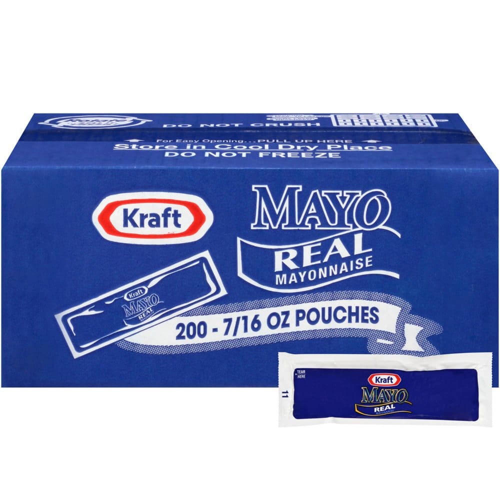 Kraft Real Mayo Mayonnaise Single Serve Pouches (200 ct.) - Condiments Oils & Sauces - Kraft