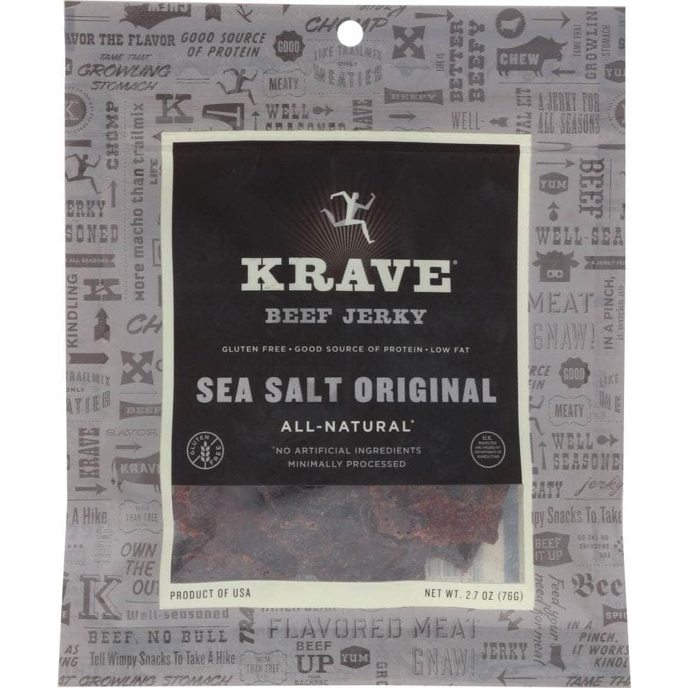 Krave Krave Beef Jerky Sea Salt Original 2.7 Oz