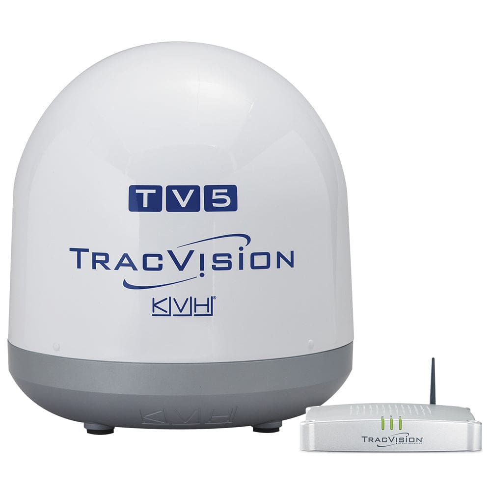 KVH TracVision TV5 w/ IP-Enabled TV-Hub & Linear Universal Quad-Output LNB w/ Autoskew & GPS - Entertainment | Satellite TV Antennas - KVH