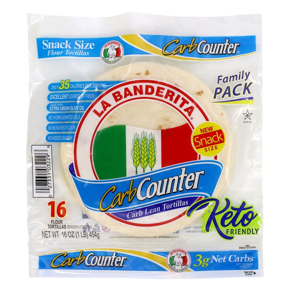 La Banderita Carb Counter Snack Size Tortillas (16 ct.) (Pack of 2) - Tortillas & Taco Shells - La