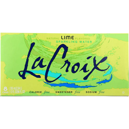 LA CROIX: 100% Natural Sparkling Water Lime Flavored 8 Cans 96 oz (Pack of 5) - Grocery > Beverages > Water > Sparkling Water - LACROIX