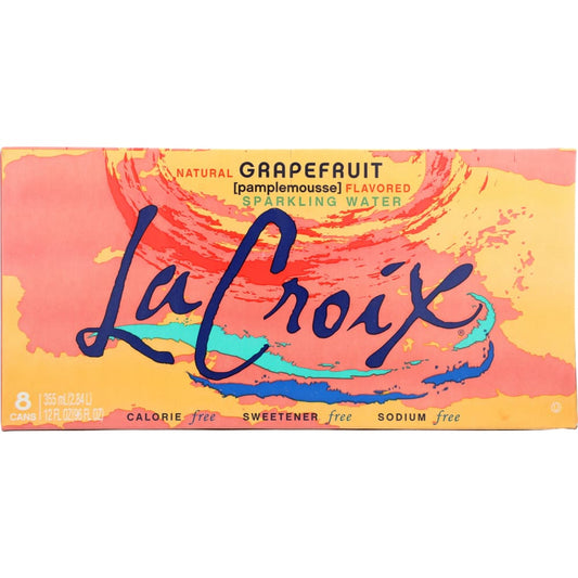 LA CROIX: 100% Natural Sparkling Water Pamplemousse 8 Cans 96 oz (Pack of 5) - Grocery > Beverages > Water > Sparkling Water - LACROIX