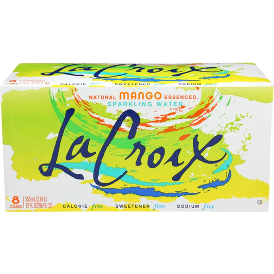 LA CROIX: Wtr Spark Mango 8Pk 12Z 96 FO (Pack of 5) - Beverages > Water > Sparkling Water - LA CROIX